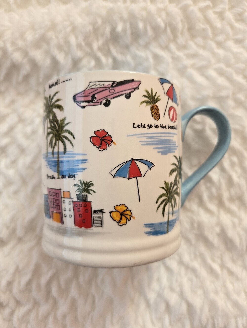 Grace Teaware ALOHA Mug, "Let's Go To The Beach"